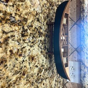 Little wooden boat for decorations.